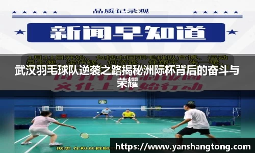 武汉羽毛球队逆袭之路揭秘洲际杯背后的奋斗与荣耀